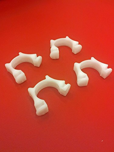 Easy-Shadow - 4 Stück Endfeststeller Universal Gardinen-Stopper Innenlauf für Gardinenschienen Vorhangschienen Gardinenbretter Laufschienen - weiß