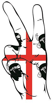 U24 Aufkleber Peace Finger Sardinien Autoaufkleber Sticker