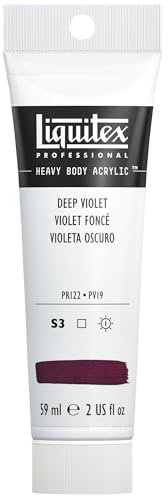 Liquitex 1045115 Professional Heavy Body Acrylfarbe in Künstlerqualität mit ausgezeichneter Lichtechtheit in buttriger Konsistenz, 59ml Tube - Dunkelviolett