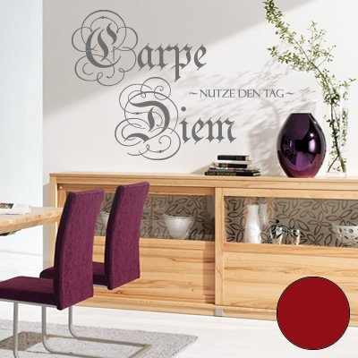 Klebesüchtig A275 Wandtattoo Carpe Diem 60cm x 41cm dunkelrot Dekoration - Bad - Wohnzimmer - Aufkleber - Wandsticker