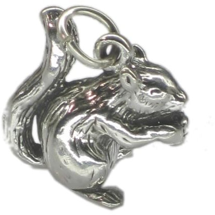 Eichhörnchen Sterling Silber Charm .925 x 1 Eichhörnchen Charms