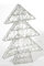 LED Weihnachtsbaum Metall Silber 64 LED Weiß Weihnachtsdeko Fenster Dekoration Weihnachten Weihnachtsbeleuchtung Innen Fenster