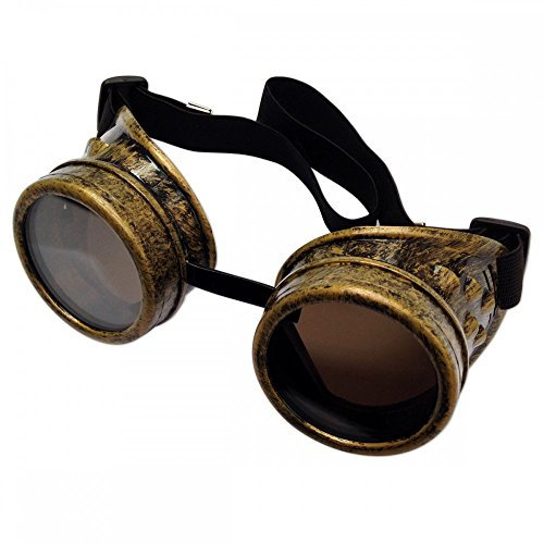 shoperama Steampunk Brille Kupfer Goggles Schweißerbrille Accessoire Burning Man