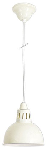 Naeve Leuchten Metall-Pendelleuchte, Metall, 40 W, E27, 19 x 19 x 20 cm, Elfenbein 6070311