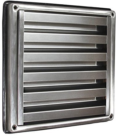 Lüftungsgitter LG-185 SMF Edelstahl Lamellengitter 185x185mm Zuluft Abluftgitter