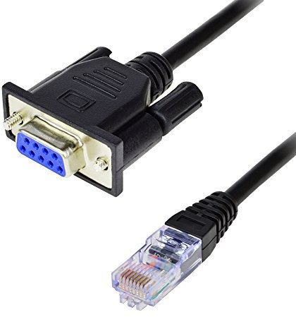 COOSO Câble console DB9 9 broches RJ45 vers RS232 - Port série femelle vers RJ45 femelle - Ethernet/LAN Cat5 - 1 m