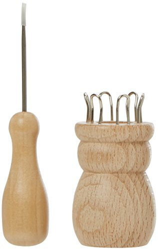 Strickliesel 6 Nägel Loch 15 mm mit Nadel