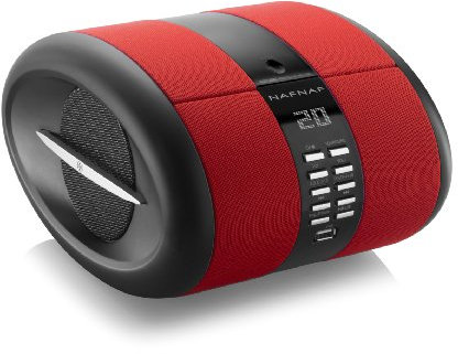 NAF NAF Sense - Radiodespertador con CD MP3/USB, rojo