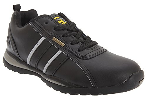 Grafters Mens Safety Toe Cap Trainer Shoes (7 UK) (Black/Grey Action)