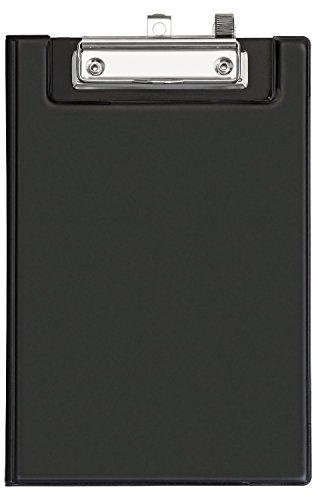 VELOFLEX 4805180 - Clipboard mit Durchschreibschutz, DIN A5, mit Deckel, PVC, Klemmbrett, Schreibplatte, schwarz