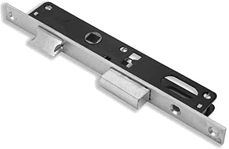 Serratura Per Montanti 'Serie 92' Per Porte In Alluminio. Con Foro Cilindro Ovale, 1 Punto Di Chiusura. Senza Cilindro E Contropiastra. Interasse 70 Mm. Con Catenaccio.