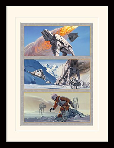 Pyramid International MP11356P-PL Star Wars (Battle On Hoth) montiert und gerahmt, Mounted 250 GSM Paperwrap MDF, Mehrfarbig, 44 x 33 x 4 cm