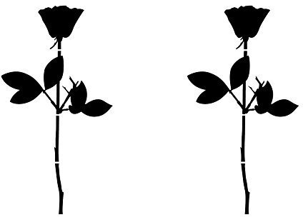 GreenIT Rose 10cm Auto Fenster Spiegel Aufkleber Tattoo die Cut Decals Vinyl Selbstklebende Deko Folie Depeche Mode (2 Stück schwarz)