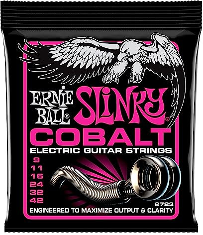 Ernie Ball, Super Slinky Cobalt, Corde per chitarra elettrica, diametro 9-42