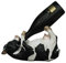DWK Bovine Brew Cow Decorative Table Top Wine Bottle Holder | Home Bar Decor | Wine Accessories for a Wine Bar | Kitchen Organization | Great Gifts for Her - 10.5