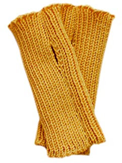 100 % Merinowolle, Baby-Armstulpen für Kleinkinder, gelb, 1-2 Jahre
