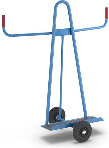 eurokraft | pro | Plattenkarre | Tragfähigkeit 300 kg | Vollgummireifen | Rad-Ø 200 mm