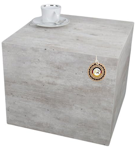 freeroom24 Designer Beistelltisch Betonoptik 40x40x42 cm - Wohnzimmertisch modern - Stabiler Couchtisch - praktischer Coffee Table - Kleiner Kaffeetisch - Blumensäule - Made in Germany