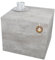 freeroom24 Designer Beistelltisch Betonoptik 40x40x42 cm - Wohnzimmertisch modern - Stabiler Couchtisch - praktischer Coffee Table - Kleiner Kaffeetisch - Blumensäule - Made in Germany