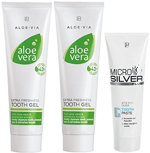 LR Zahnpasta-Set (2x 100 ml ALOE VIA Aloe Vera und 1x 75 ml Microsilver Plus)