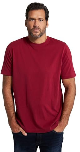 JP 1880 T-Shirt Rundhals, Rosa (Weinrot 70255857), XXXXXXL Uomo