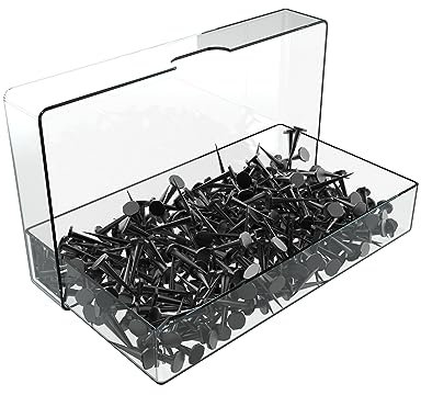 25mmCarpet Tacks Upholstery Nails Secure and Stylish Fixtures for Furniture and Carpets. 200 Pieces, 180 Grams, in a Handy Plastic Case