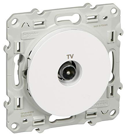 Schneider Electric S520445 Odace - Toma de TV, color blanco