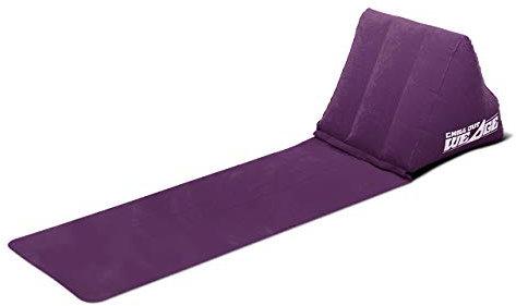 CKB Ltd® The Chill Out Tragbare Strandstuhl Campingstuhl Schlauchboot Lounger with Wedge Shape Back Cushion Lesekissen Keilkissen Nackenkissen - Perfekt für Camping und Festivals 3 Farben zur Auswahl (Purple)
