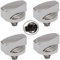 Perillas de control Belling 444445412 444445413 1000DF para cocina u horno (plata/cromo), set de 1, 2, 3, 4, 5 o 6 perillas. Pack Quantity: 4