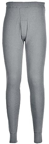 Portwest B121 Thermo-Hose Polyester-Baumwolle Elastischer Bund 10 Taschen | Grau, S, Wärmedämmung und Wärmeschutz, Grosszügige Passform, Bündchen, Maschinenwaschbar, Business
