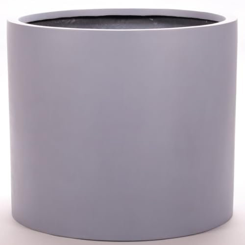 Elegant Einrichten Pflanzkübel Fiberglas, zylindrisch D60xH50cm grau.