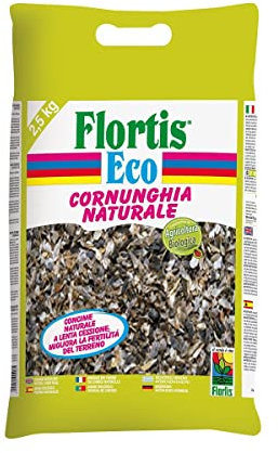 Flortis Natural Horned Organic Fertilizer 2.5 kg, Long-lasting Nitrogen Fertilizer for Piante-fiori-/-concimi-orto-difesa-/-concimi-solidi