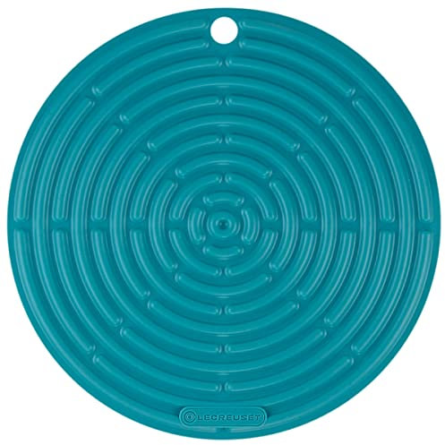 Le Creuset Cool Tool, Pot holder/trivet, Silicone, Round, 20 cm, Teal, 93000230490200