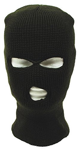 MFH 3 Loch Balaclava Acryl OD Grün