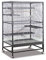 Montana Cages | Nagerkäfig Sevilla III (Casa 120) Zimmervoliere, Käfig - Antik/Platinum | 120 x 80 x 180 cm