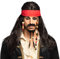 Boland 86343 - Perücke Pirat Tobias mit Bandana, Bart, Schnurrbart und Perlen, Kunst-Haar, Frisur, Bandit, Räuber, Captain, Accessoire, Mottoparty, Karneval