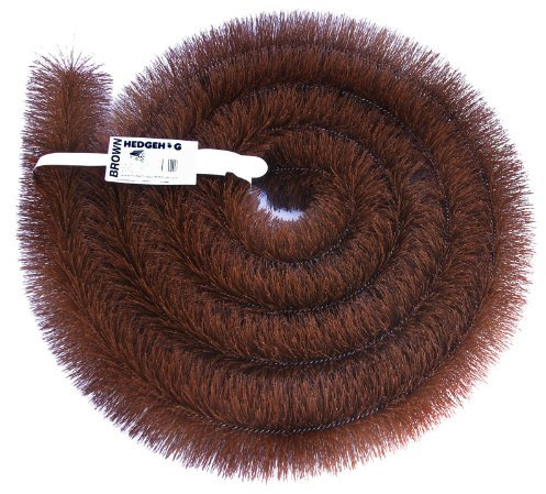 3 x 4m (12 mtrs) 100mm Brown Hedgehog Gutter Brush - Leaf guard stops blocked gutters