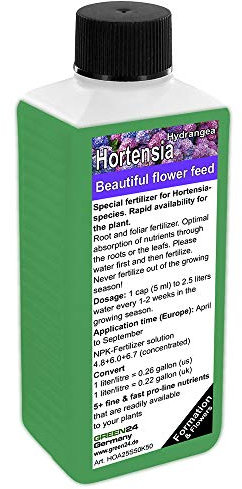 GREEN24 Hydrangea Hortensia Liquid Fertilizer HighTech NPK, Root, Soil, Foliar, Fertiliser - Prof. Plant Food