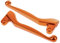 Handhebel SET SIMSON, ALU-massiv, Bremshebel + Kupplungshebel (auch für Ausführung mit Bremslichtschalter), Farbe orange, S51,S53, SR50