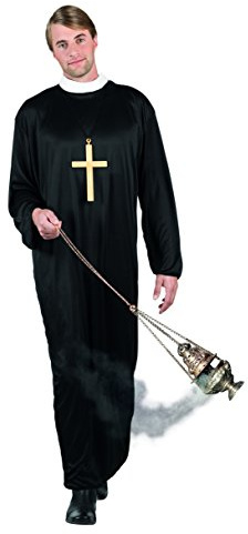 Adult Priest Vicar Fancy Dress Religious Costume Saints & Sinners Outfit