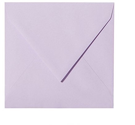 Paper24 25 Briefumschläge quadratisch 155x155 mm, 120 g/qm, Umschläge 155x155 mm in Flieder