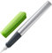 Lamy nexx lime Füller - Füllhalter mit rutschfestem Griff & polierter Linkshänder-Stahlfeder (LH) in Strichbreite M - dreieckiges Gehäuse aus Aluminium - inkl. Tintenpatrone T 10 blau
