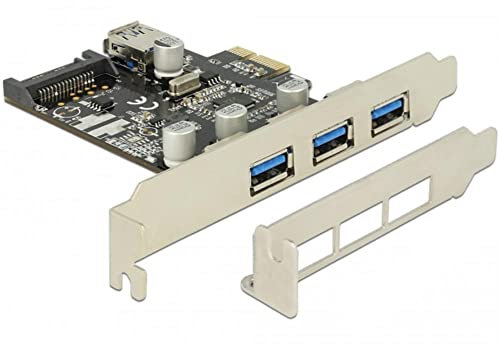 Delock PCI Express Karte > 3 x extern + 1 x intern USB 3.0 Typ-A Buchse