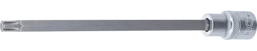 BGS 4183 | Bit-Einsatz | Länge 200 mm | Keil-Profil (für RIBE) M8 | Antrieb Innenvierkant 12,5 mm (1/2) | Chrom-Vanadium-Stahl | verchromt, matt | mit Rändelung