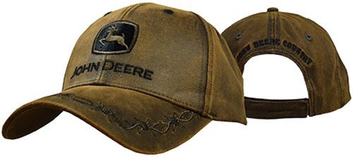 John Deere J. America Tapa de Piel de Aceite, 6 Paneles, Talla única, Color marrón