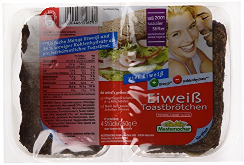 Mestemacher Eiweiß Toastbrötchen, 12er Pack (12 x 260 g)