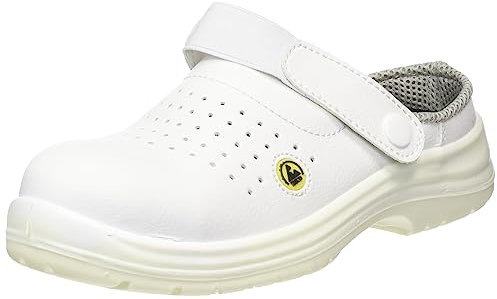 Portwest FC03WHR44 Sandalo di Sicurezza Traforato SB AE ESD in Composito, Bianco, 44