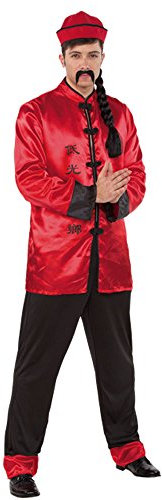 Eurocarnavales - Cs926289/m - Costume Chinois Taille M, Rouge