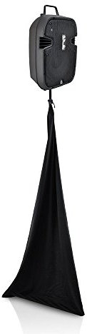 Pyle Universal Dj Light Speaker Stand Skirt Tripod Scrim Cover w/Stretchable Lycra Spandex Material-Velcro Straps, Bag-For On Stage/Event Use PSCRIM3B, Black