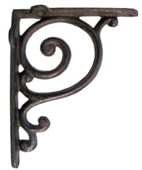 Shelf Support Shelf Holder Bracket Cast Iron Vine Brown